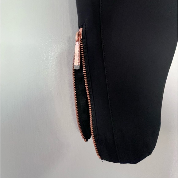 Ted Baker Black Pull On Jegging Legging Pant Ankle Zip Elastic Waist Sz0 (Small) - Picture 8 of 11